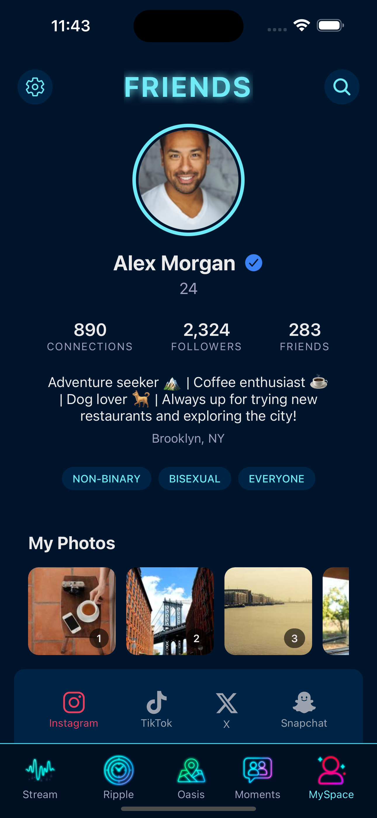 MySpace App Screenshot