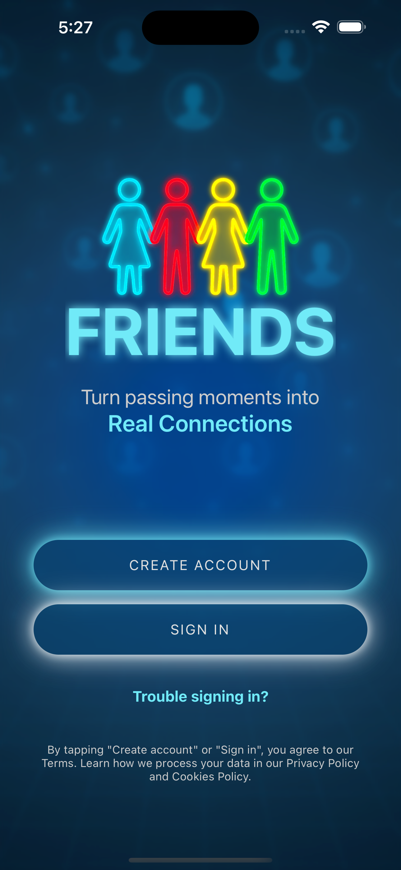 Welcome - Create Account and Sign Up